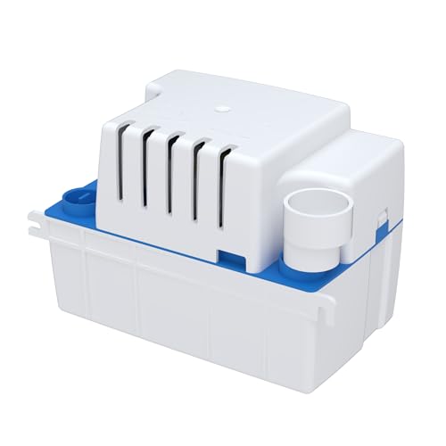 SFA – Kondensatpumpe Sanicondens Eco V02 mit 2 Zuläufen – Für Heizkessel und Klimaanlagen – Geräuscharm (45 dB) – Vollständiges Installationsset – 26 x 13,8 x 17 cm