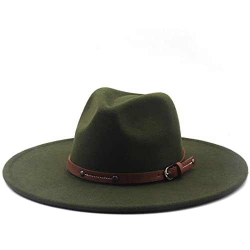 Cappello Fedora in Lana a Tesa Larga da Uomo, Cappello Invernale da Uomo, Elegante, da Donna, Jazz, da Chiesa