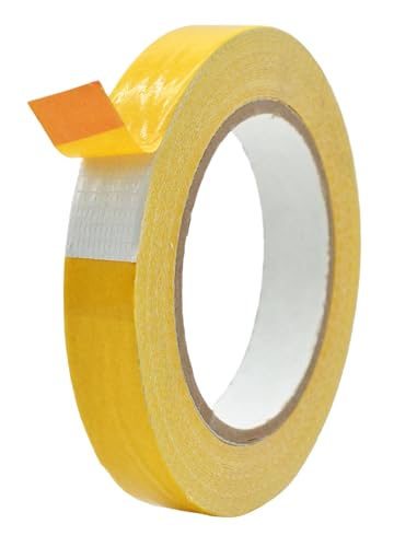 Image of MAT Carpet Tape Double Sided Adhesive 1 /2 Inch x 75 Feet- High Tack Rug Tape for Hardwood, Mounting, Textiles - Residue Free, Strong Adhesion to Floor, Tiles, Area Rough Fixed DCCT61W