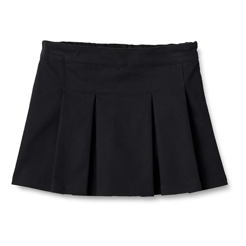 Amazon Essentials Falda Pantalón Plisada de Uniforme Niña, Negro, 2 años