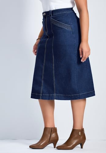 Women's Plus Size Taylah Denim Skirt3