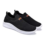 Lightweight Sports Shoes with EVA Sole| Comfortable Outdoor, Running, Walking, Gym, Training, Trekking and Hiking Shoes for Men(203) M Black