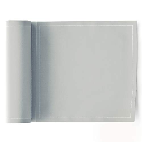 MY DRAP Cotton Luncheon Napkins, Washable and Reusable (25 Napkins, Pearl Grey)