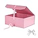 GoooodGift Pink Gift Box Large 13x11x5.3 Inches, Pink Gift Boxes for Presents with Magnetic Closure Lid, Luxury Gift Box Rectangle Collapsible Boxes for Gift Packaging