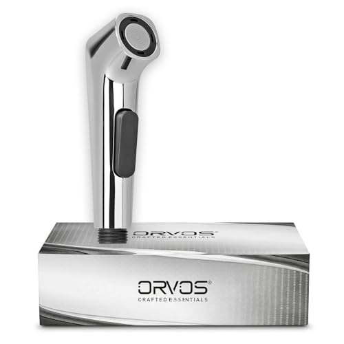 Image of Orvos Health Faucet, Modern Squeeze Button, ABS Outer Body with Brass pin, Gun only, Jet Spray for high end Luxury Toilets