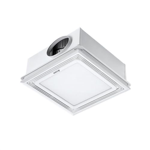 Ventilador de ventilación para baño con iluminación, extractor silencioso potente integrado en techo, 30 x 30 cm miniatura 1