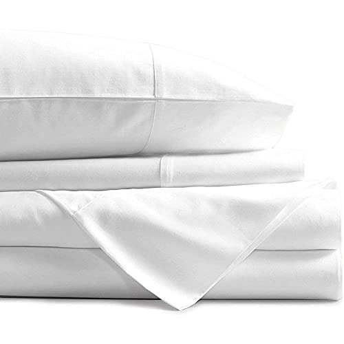 Emperor Size Sheet Set - 4 Piece - Hotel Luxury Bed Sheets- Easy- Fits (7-9' Inch) Deep Pocket 500-Thread Count 100% Egyptian Cotton (Emperor - 84' X 84'- White Solid)