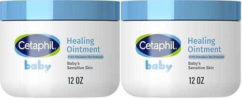 Image of Cetaphil Baby Healing Ointment, Diaper Rash Ointment Soothes and Protects Baby's Irritated-Skin, Protectant For Dry Skin, 12oz, (Pack of 2)