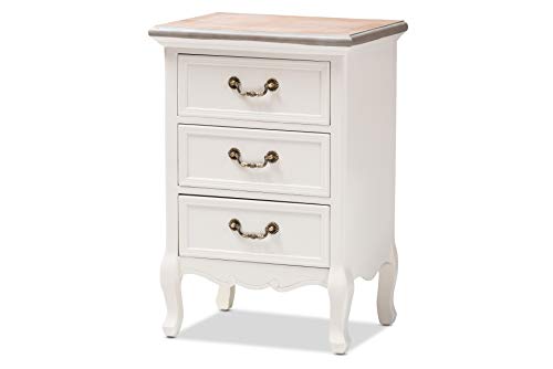 Baxton Studio Nightstands, White/Oak