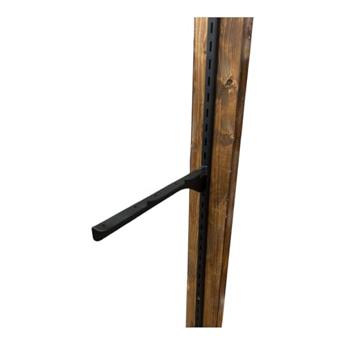 和気産業(Waki Sangyo) 1X4ピラシェル棚受 棚受け金具 1X4材 3枚用 左 256mm ピラシェルシリーズ 棚板 壁面 収納 1枚入 黒 WPS010