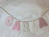Guirnalda Decorativa Personalizada (Rosa, 4 Letras)
