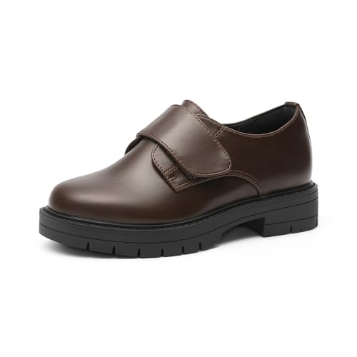 DREAM PAIRS Boys' Uniform & School Shoes Dress Slip-On Loafers Casual Flat Shoes (Toddler/Little Kid/Big Kid) 12 Little Kid Brown