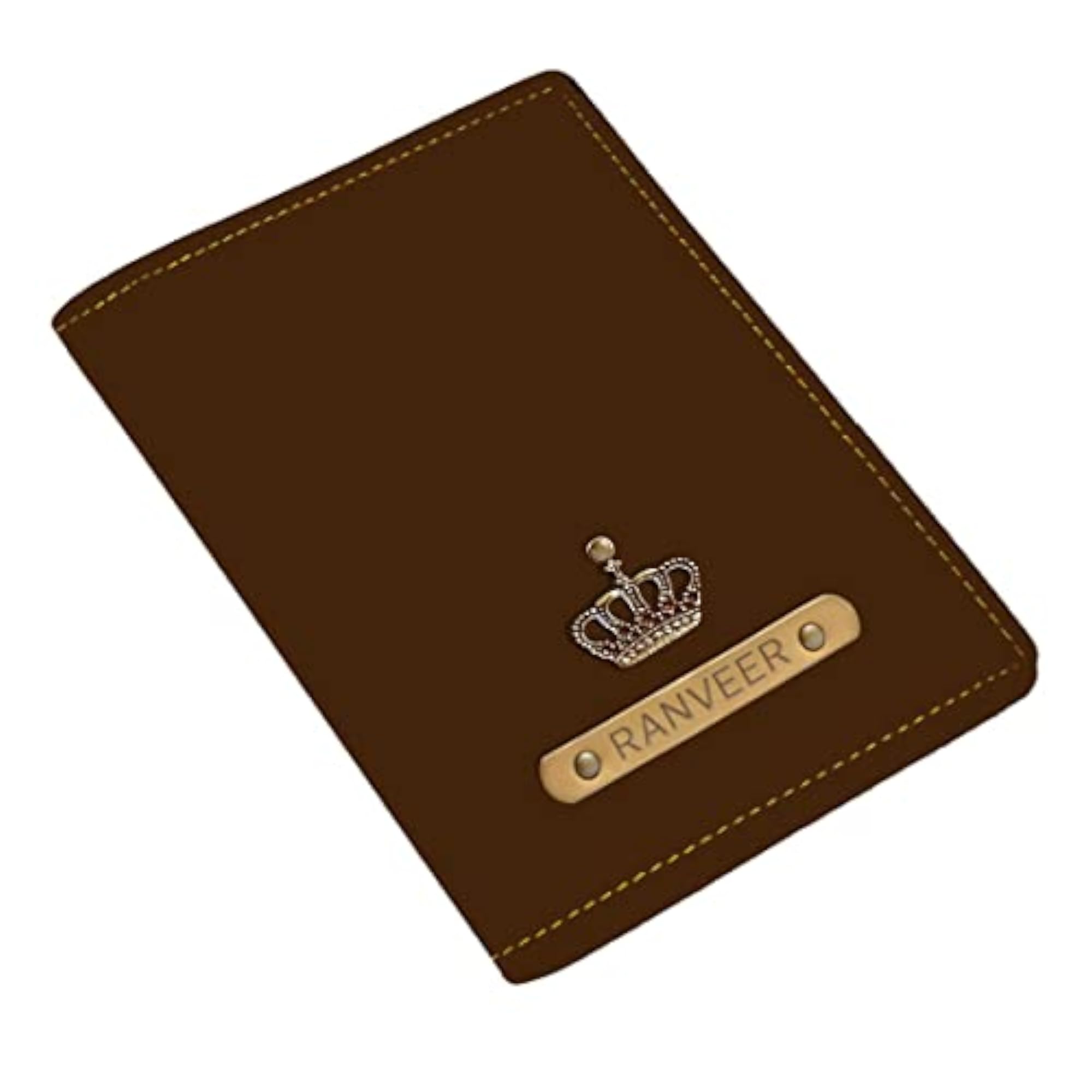 Personalized Travel Wallet with Charm Passport Cover Vegan Leather, King