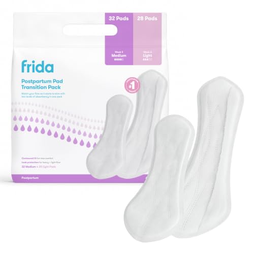 Image of Frida Postpartum Pad MultiPack, Medium + Light Absorbency, 60 Count