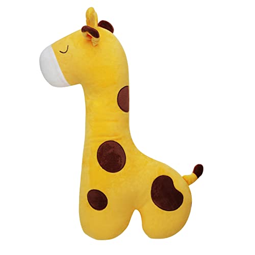 Image of Seat Belt Pillow for Kids, Car Seatbelt Cover Children Rest Sleep Head Support Shoulder Pad Neck Pillow Plush Cartoon Giraffe Cushion