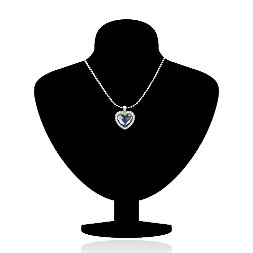 Valentine Titanic Heart Pendant w/Swarovski Elements - Blue