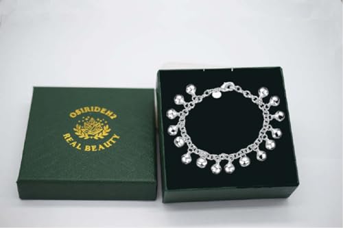 OSIRIDEH2 Bell Bracelet 925 Sterling Silver Bells Sounds Bead Chain Bracelet for Women Wedding Engagement Party Jewelry Jingling Bracelets2