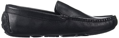 Image of Men's Black Leather Driving Style Loafer Black 42