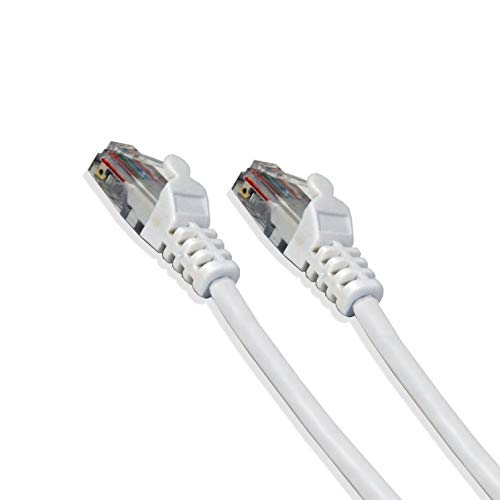 Cable de red Cat 5e UTP RJ45 75 ft blanco miniatura 2