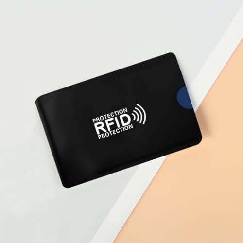 2Pcs RFID Blocking Card Contactless NFC Cards Protector Credit Card Holder Waterproof Cards Sleeves for Women Men,Black
