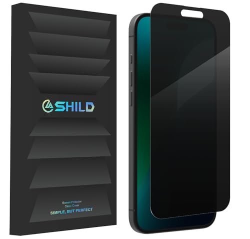 Image of SHILD Privacy Tempered Glass Screen Protector Compatible for iPhone 16 Pro Max (6.9 Inches) - Edge-to-Edge Coverage, Anti-Spy, HD Clarity, 9H Hardness, Easy Installation Kit