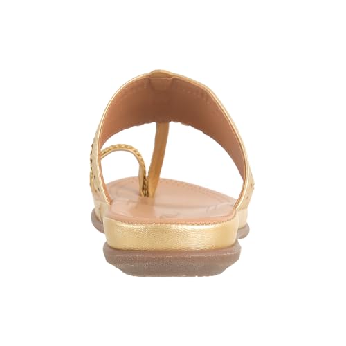 Image of Metro Women Flat Kolhapuri Comfort Chappal