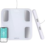 Innovación tecnológica y medición precisa: la báscula humana de ocho electrodos utiliza ocho piezas de electrodos para medir la impedancia de biorresistencia del segmento, midiendo directamente las extremidades y el torso, y puede obtener los datos más reales y precisos. Y con la calibración automática, puede cambiar fácilmente las unidades en la aplicación.
