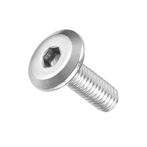 Image of METALLIXITY Flat Head Hex Socket Cap Screws Bolts(M3-0.5x8) 100Pcs, 304 Stainless Steel Hex Socket Furniture Bolts Screws - for Furniture Woodworking Project, Silver Tone