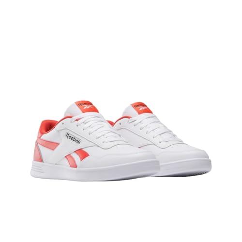 Reebok Unisex Court Advance Sneaker, Footwear White/Energy Red/Black, 12 Women/ 10.5 Men