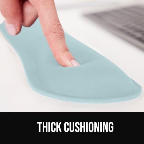Image of GORILLA GRIP Silky Gel Memory Foam Wrist Rest for Computer Keyboard, Mouse, Ergonomic Design for Typing Pain Relief, Desk Pads Support Hand, Arm, Mousepad Rests, Stain Resistant, 2 Piece Pad Sky Blue