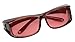 Calabria PC70077 Pink FL-41 Fitover Sunglasses Brown Wear Over Prescription Migraine Blue Light Glasses FL41 Photophobia