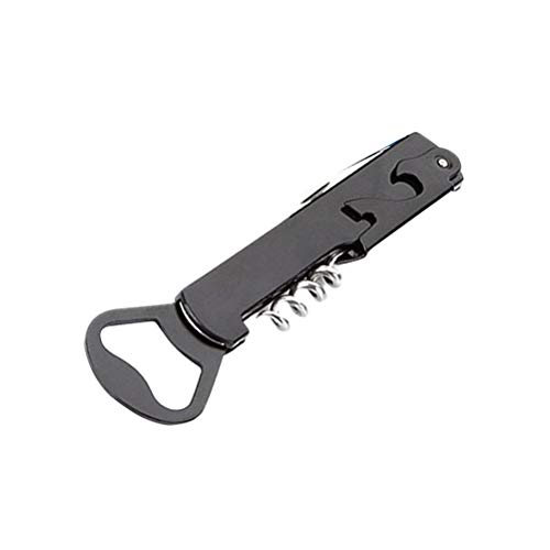 1 pc Knife Multifunction Hippocampus Shape Stainless Steel Black Bottle Openers Red Wine Corkscrew Beer Opener for Restaurant