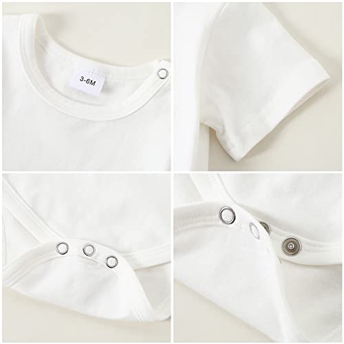 Nilikastta Newborn Baby Boy Clothes Outfit Set,0-18 Months Summer Short Sleeve Romper Bodysuit Overall Infant Boys Clothing (Blue,3-6 Months) #TOP4