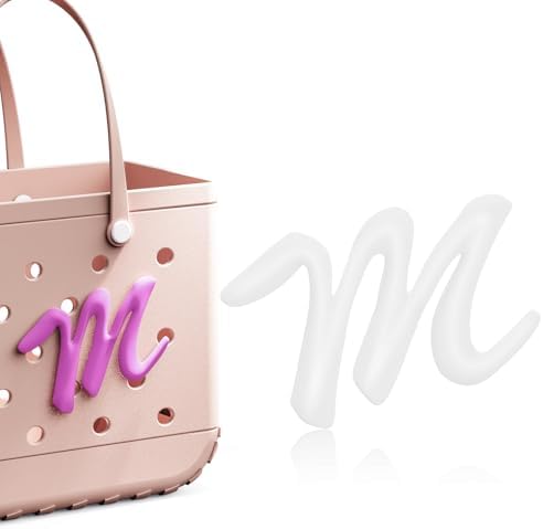 Color-Changing Silicone Letter Accessories Charms for Bogg Bag, Compatible with Bogg Bag Original All Models, Available in violet color, Insert Decorative Letter for Handbag Beach Tote Bag