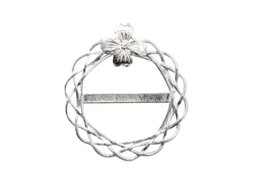Handmade Dogwood Scarf Ring - Scarf Clip for Women Light Weight Summer Scarves - Handcrafted by House of Morgan Pewter4
