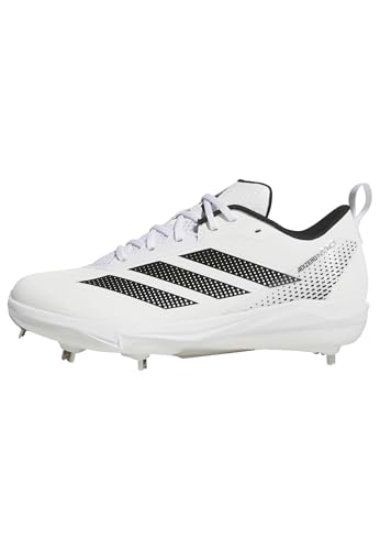 Adidas Women's Adizero Instinct 2.0 Softball, White/Black/Black, 8