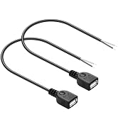 PNGKNYOCN gniazdo USB Pigtail Wire, 30 cm 22AWG 5 V/3 A gniazdo USB A na 2-pinowy przewód do urządzenia USB...