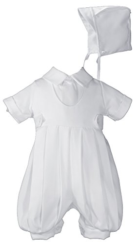 Boys White Gabardine Christening Baptism Knicker Set - Size 12 Months
