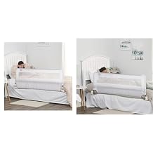Regalo Hideaway 54-Inch Extra Long Bed Rail Guard, with Reinforced Anchor Safety System & Swing Down 54-Inch Extra Long Bed Rail Guard, with Reinforced Anchor Safety System