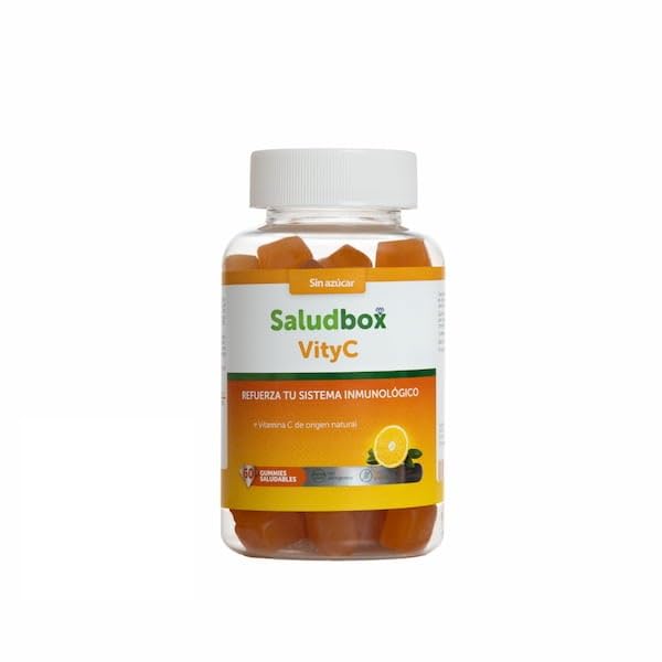 Saludbox VityC, Gummies de Vitamina C Natural, Suplemento para Sistema Inmunológico, Sabor Naranja