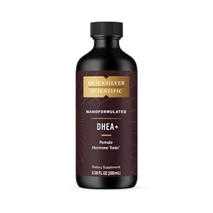 Quicksilver Scientific Nanoformulated Liquid DHEA+ Female Tonic – Micronized DHEA, Pregnenolone, DIM, Chrysin + Herbal Extracts for Woman – Menopause + Perimenopause Support (3.38oz / 100ml)