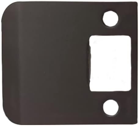 QCAA Solid Brass Extended Lip Strike, 2-1/2"X2-1/4, Oil-Rubbed Bronze, 10 Pack, Made in Taiwan