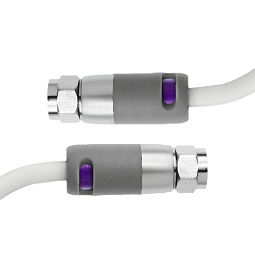 Mediabridge™ Coaxial Cable (1.5 Feet) With F-Male Connectors – Dual Shielded - Flex Series - Digital Audio/Video Cable - White - (Part# Cj01-Mwf-N1) #TOP1