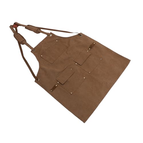 Delantal de lona para jardinería y cocina con bolsillos de almacenamiento rápido
