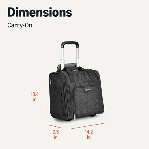 Amazon Basics Underseat Carry-On Rolling Travel Luggage Bag