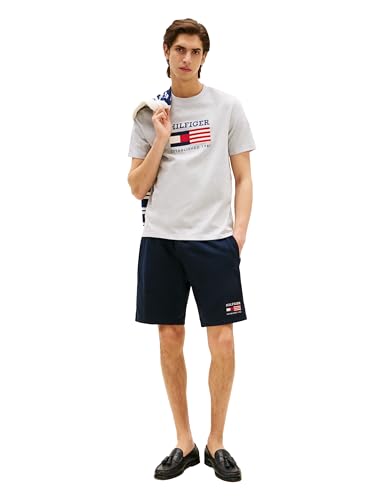 Tommy Hilfiger Men's Short Sleeve Cotton Graphic T-Shirts with Embroidered Flag Logo3