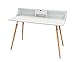 Produktbild osoltus Schreibtisch Computertisch weiß mit Ablage 120cm