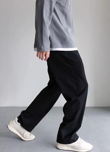 Men's Wrinkle-Free Dress Pants, High-Stretch TR Blend, Relaxed Fit, Gray2