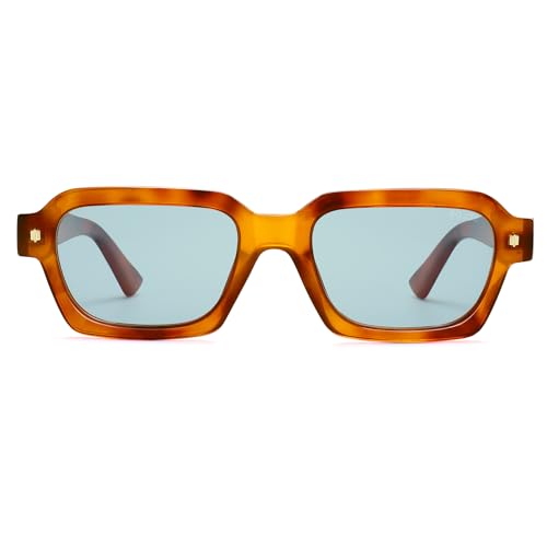 SOJOS Retro Trendy Polarized Sunglasses for Men Women Vintage Square Mens Shades SJ23972