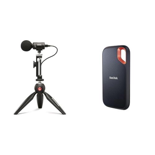 Shure MV88+ Video Kit - Digital Stereo Condenser Microphone for Apple and Android & SanDisk 2TB Extreme portable external SSD, up to 1050 MB/s, read, 1,000MB/s write, USB-C